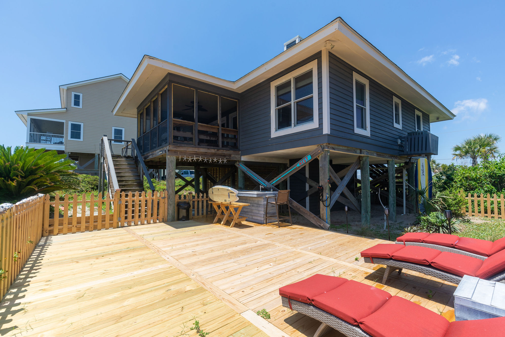 True Folly Beach House with Sandy Beach