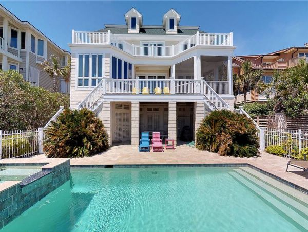 Isle of Palms Vacation Home Oceanfront with Pool
