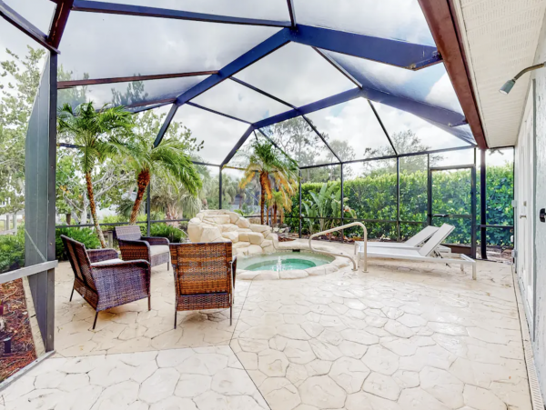 Bonita Springs Vacation Pool Home Three Bedroom Canal Views
