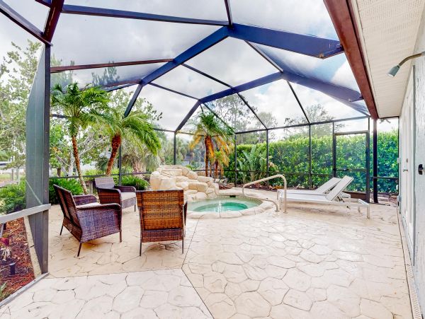 Bonita Springs Vacation Pool Home Three Bedroom Canal Views