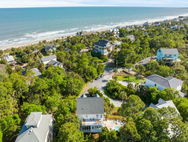 Coastal Chic 6-Bedroom Retreat with Private Pool, Steps from Folly Beach