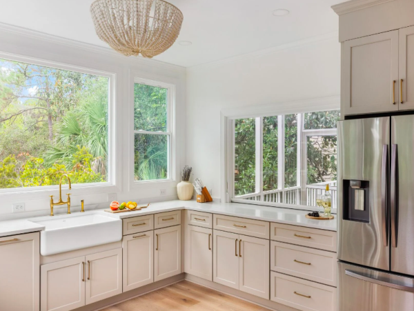 Coastal Chic 6-Bedroom Retreat with Private Pool, Steps from Folly Beach