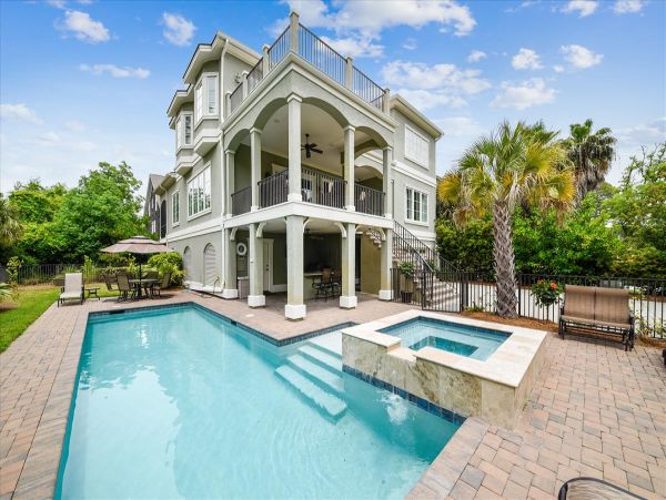 Captivating Six Bedroom Pool Home Just One Short Block to Beach