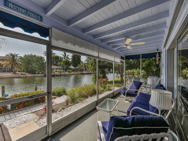 Sanibel 2 Bedroom Condo with Canal Views & Boat Dock