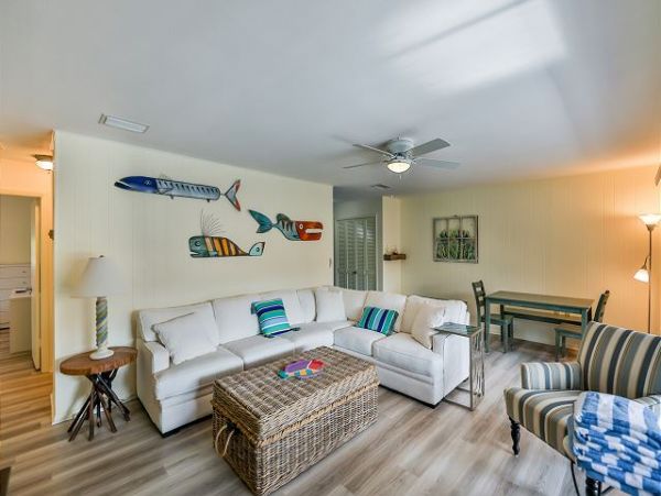 Sanibel 2 Bedroom Condo with Canal Views & Boat Dock