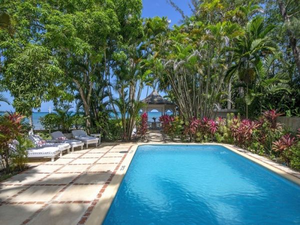 Jamaica Vacation Pool Villa On Beach Seven Bedrooms