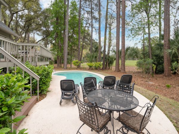 Hilton Head Home Enjoys Pool, Lagoon and Golf Course Views!