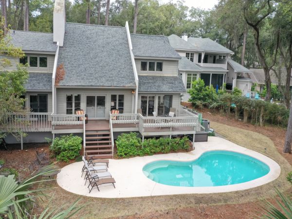 Hilton Head Home Enjoys Pool, Lagoon and Golf Course Views!