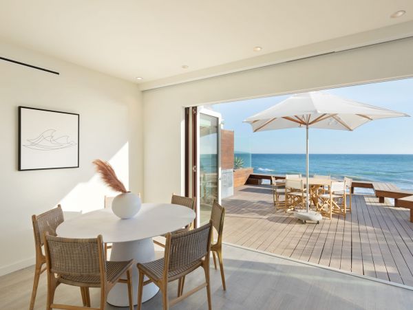 Oceanfront Mediterranean-Style Vacation Home in Malibu