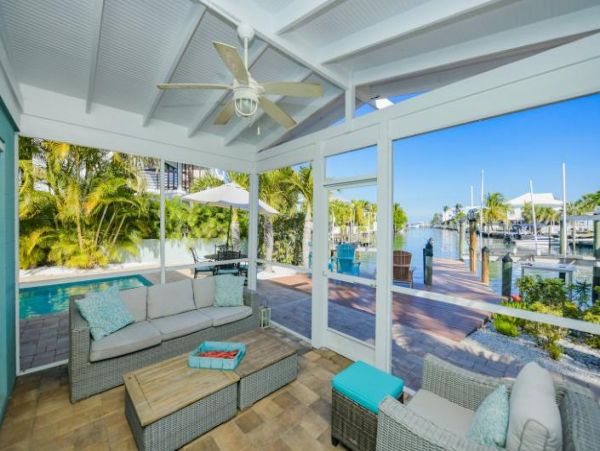 Canal Views Holmes Beach Vacation Pool Home Five Bedroom
