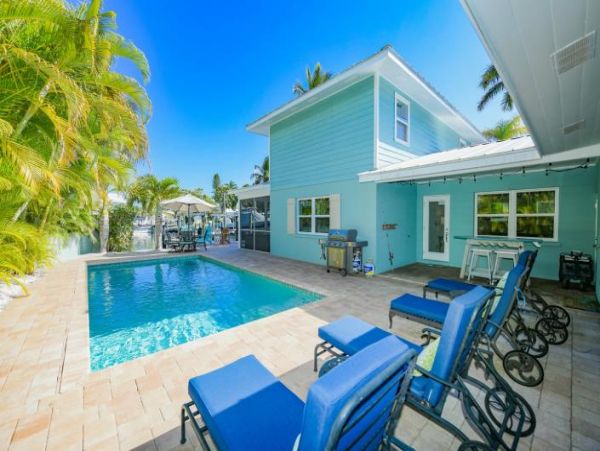 Canal Views Holmes Beach Vacation Pool Home Five Bedroom