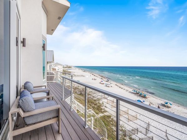 Gulf Front Six Bedroom Vacation Rental Home in Seagrove Beach
