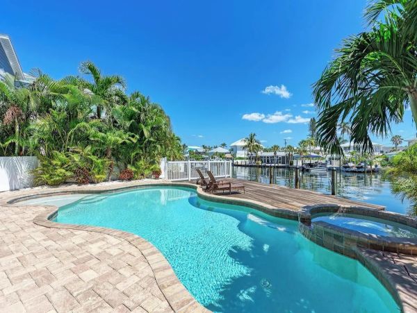 Water Views Holmes Beach Vacation Pool Home Five Bedroom