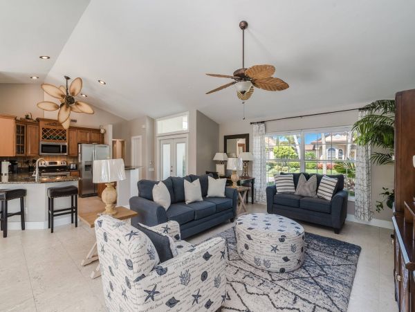 Marco Island 3 Bedroom Canal Front Home with Dock and Pool