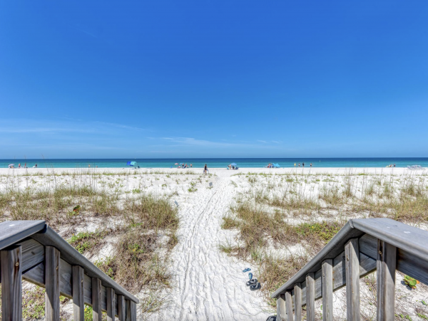The Beach is Directly Across the Street.