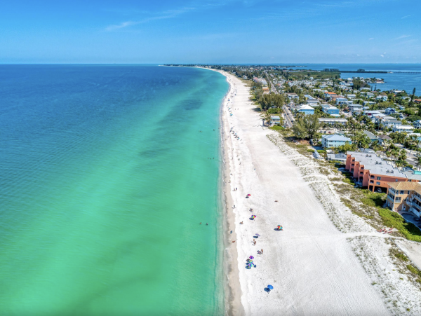 The Beach is Directly Across the Street.