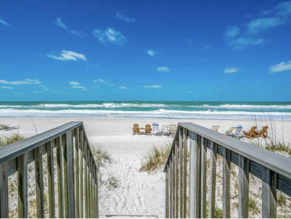 The Beach is Directly Across the Street.