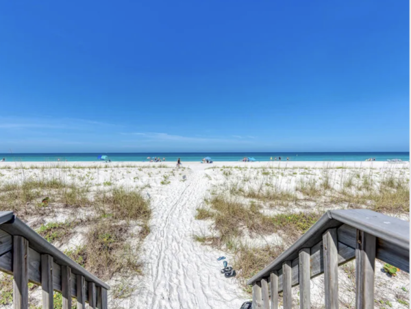 The Beach is Directly Across the Street.
