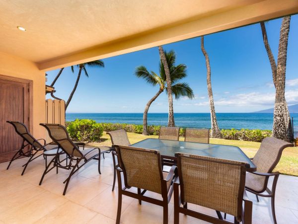 Ocean Front Lahaina Vacation Home Five Bedroom