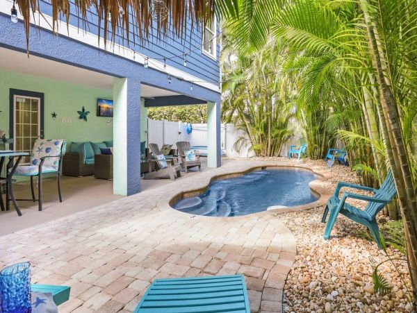 Luxury Coastal Retreat with Private Pool in Holmes Beach
