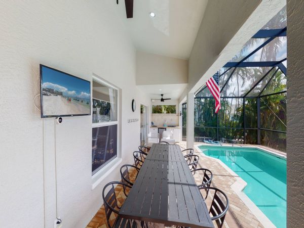 Walk to Beach Marco Island Vacation Pool Home Four Bedroom