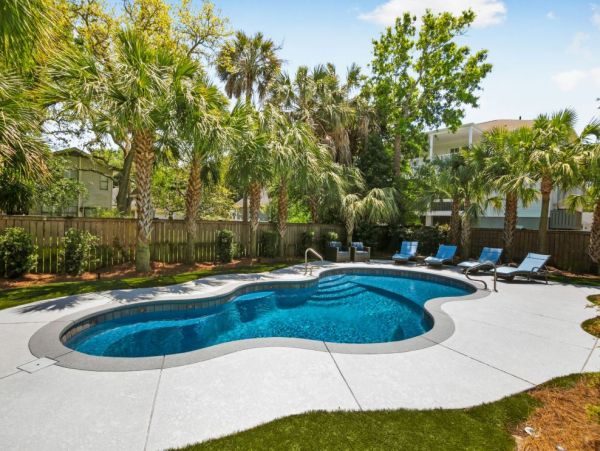 Luxury Isle of Palms Vacation Rental with Pool & Dual Master Suites