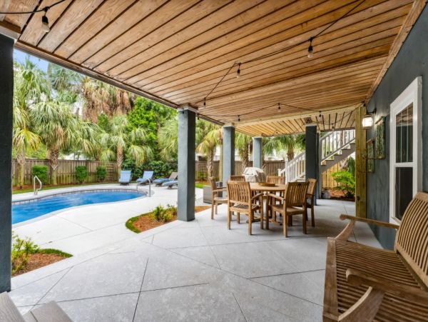 Luxury Isle of Palms Vacation Rental with Pool & Dual Master Suites