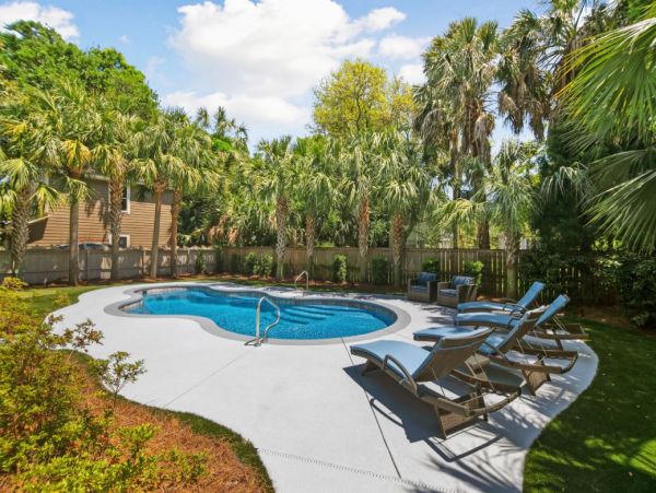 Luxury Isle of Palms Vacation Rental with Pool & Dual Master Suites