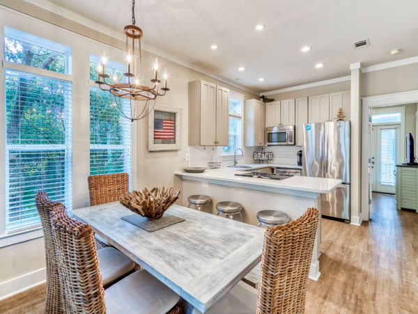 Three story home with 3 bedrooms and one block to the beach