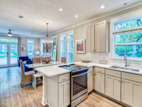 Three story home with 3 bedrooms and one block to the beach