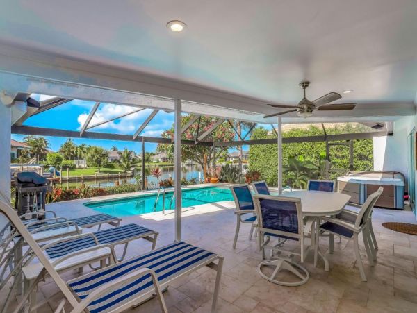 Marco Island Waterfront 3 Bedroom Home with Pool, Spa & Dock