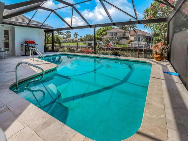 Marco Island Waterfront 3 Bedroom Home with Pool, Spa & Dock