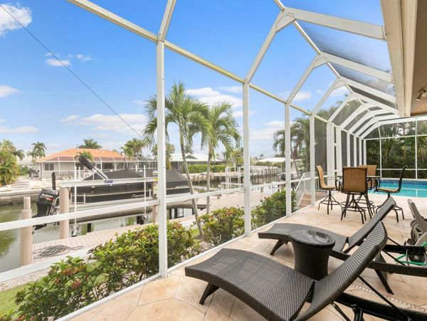 Marco Island 3 Bedroom House with Pool & Canal View