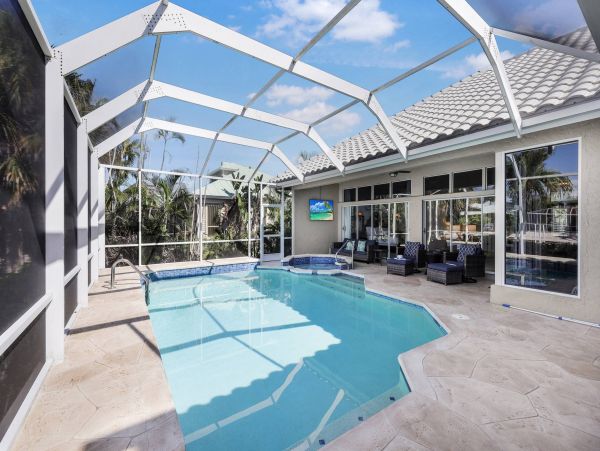 Marco Island 3 Bedroom House with Pool & Canal View