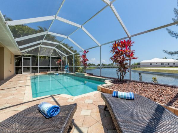 Cape  Coral House with Pool & Canal view