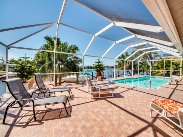 Vacation Home in Cape Coral with Caged Pool and Boat Dock