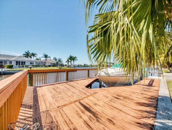 Vacation Home in Cape Coral with Caged Pool and Boat Dock
