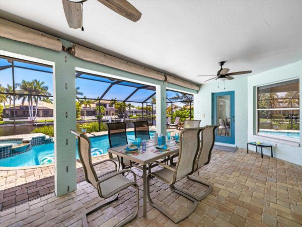Cape Coral Vacation Pool Home Canal Views Three Bedroom