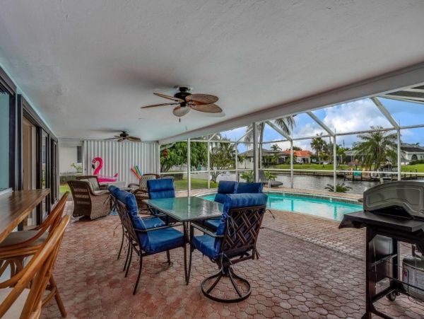 Lovely 3 Bedroom Home in Cape Coral with Pool & Dock