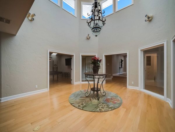 Foyer between front door and living room.