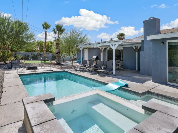 A Chic Four-Bedroom Palm Springs Home With A Private Pool And Hot Tub