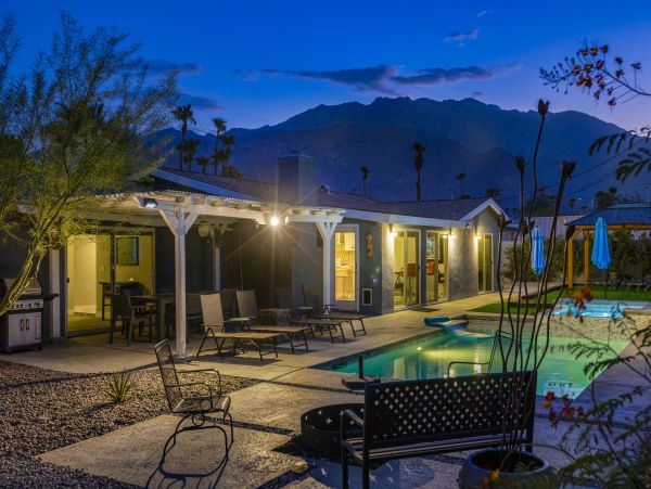 A Chic Four-Bedroom Palm Springs Home With A Private Pool And Hot Tub