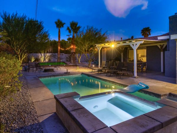 A Chic Four-Bedroom Palm Springs Home With A Private Pool And Hot Tub