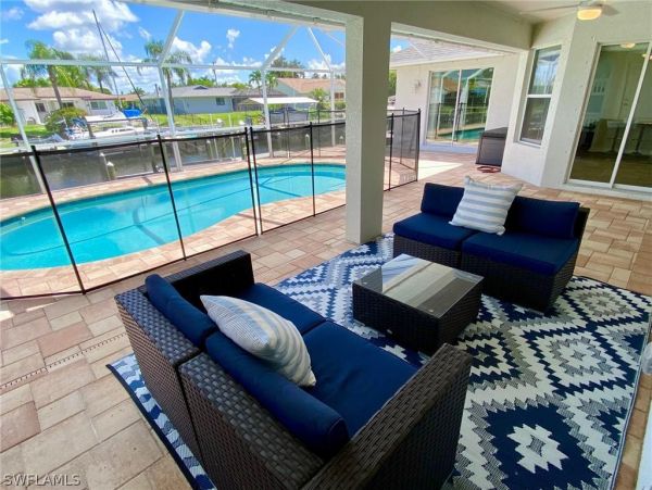 Water Views Cape Coral Vacation Pool Home Three Bedroom