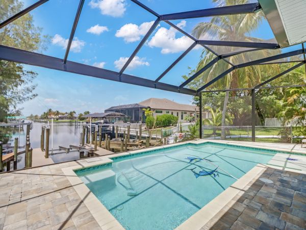 Luxury Canalfront Home in Cape Coral with Pool and Boat Dock