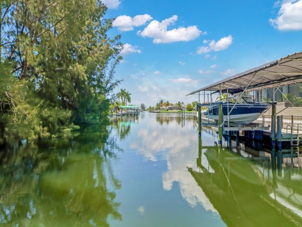 Luxury Canalfront Home in Cape Coral with Pool and Boat Dock