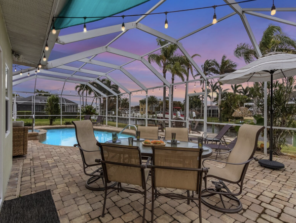Perfect 4-Bedroom Waterfront Retreat with a Pool in Cape Coral