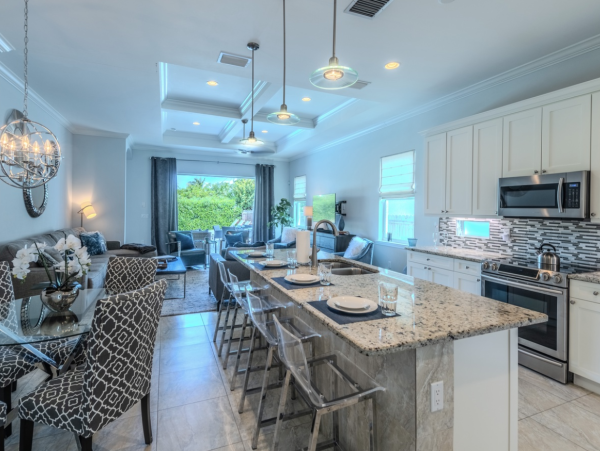 Luxury Three Bedroom Home with Private Heated Pool and Spacious Outdoor Seating Area