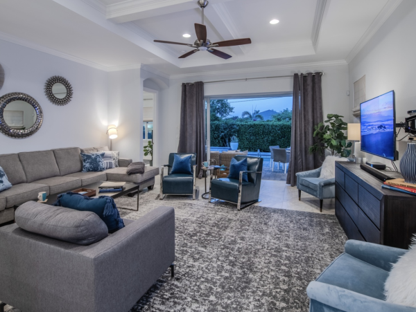 Luxury Three Bedroom Home with Private Heated Pool and Spacious Outdoor Seating Area