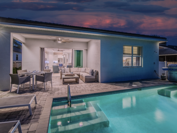 Luxury Three Bedroom Home with Private Heated Pool and Spacious Outdoor Seating Area